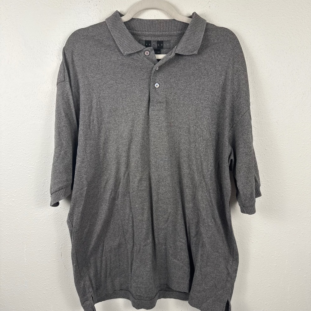 Nike Golf Mens XL Gray Heather‎ Short Sleeve Button Polo Shirt Relaxed Fit